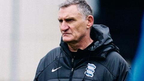 Tony Mowbray watches training