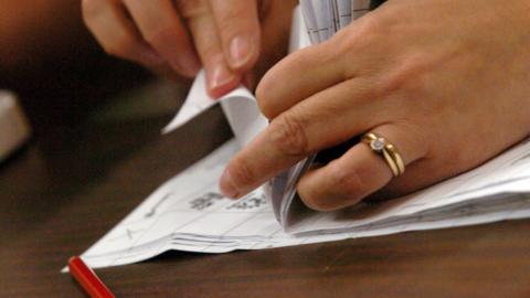 Votes being counted