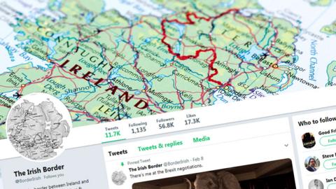 The Irish border: on a map and on Twitter