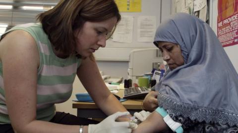 A doctor with a patient