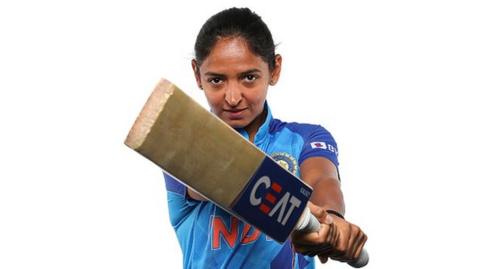 : Harmanpreet Kaur of India poses for a portrait prior to the ICC Women's T20 World Cup South Africa 2023 on February 05, 2023 in Stellenbosch, South Africa. (Photo by Jan Kruger-ICC/ICC via Getty Images)