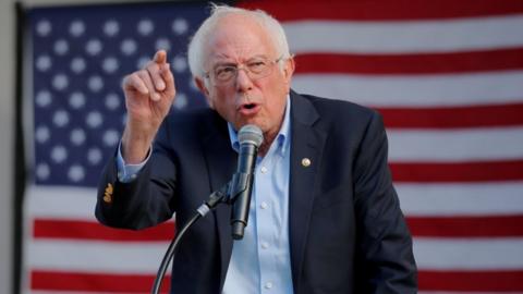 Sanders at a campaign event