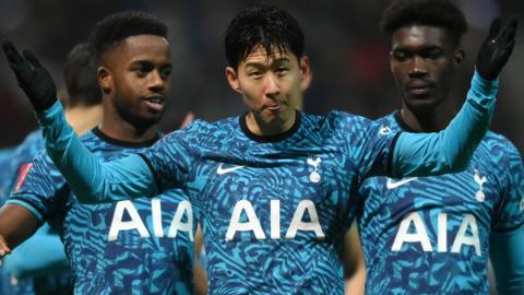 Son Heung-min (centre)