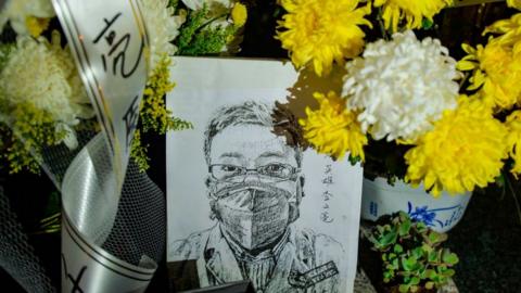 A photo of Li WEnliang at the Wuhan Central Hospital