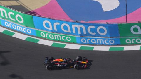 Max Verstappen during Saudi Arabian GP first practice