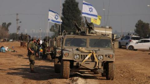 Israeli military vehicles