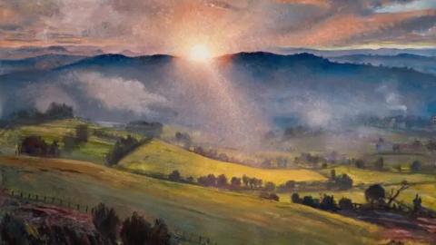 Painting of Malvern Hills
