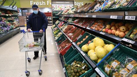 Shopper in Tesco