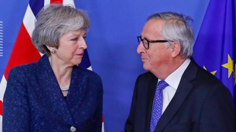 Theresa May and Jean-Claude Juncker