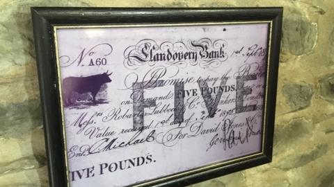 A Black Ox Bank five pound note