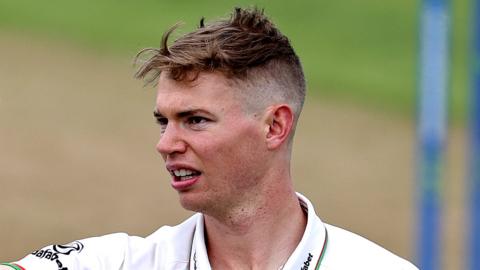 Leicestershire's Tom Scriven playing cricket