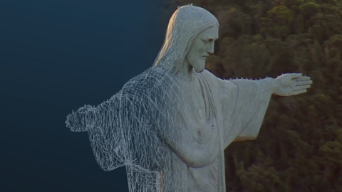 Scan of Christ the Redeemer statue in Rio de Janeiro
