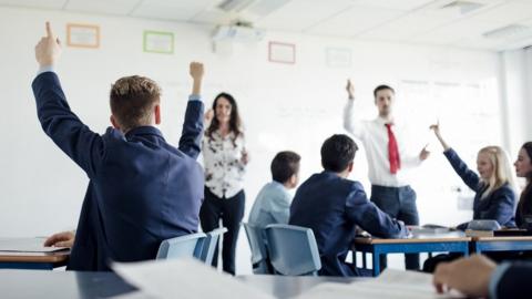 School pupils in a classroom