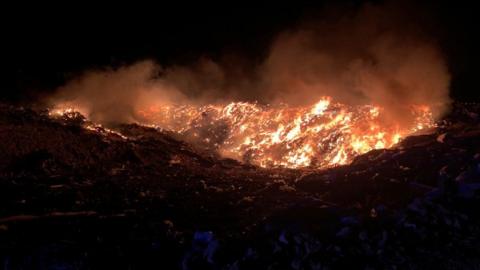 The landfill site fire