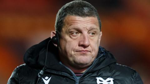 Ospreys head coach Toby Booth before the Scarlets game on Boxing Day