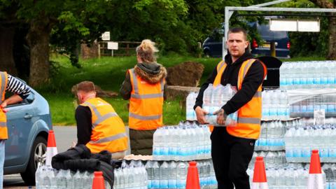 South West Water has been providing bottled water to local residents