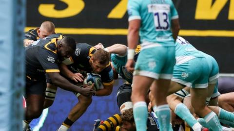 Wasps skipper Brad Shields' first-half try on his 50th appearance encapsulated his side's dominance up front