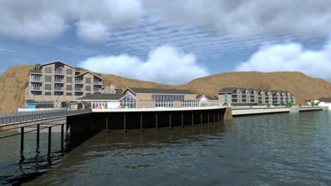 Artist impression of proposed Mumbles Pier redevelopment