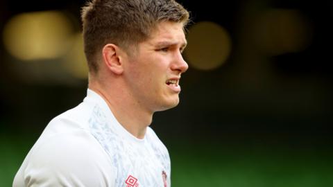 Owen Farrell in action for England