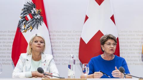 Swiss Federal Councillor Viola Amherd and Austrian Federal Minister of Defence, Klaudia Tanner