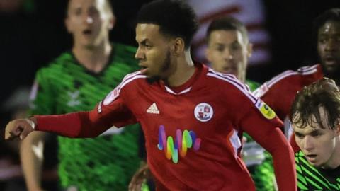 Rafiq Khaleel playing for Crawley Town