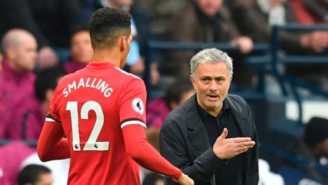 Jose Mourinho and Chris Smalling