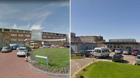 Cumberland Infirmary (R) and West Cumberland Hospital