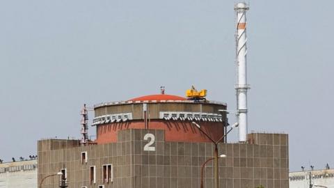 A view shows the Zaporizhzhia nuclear power plant in Ukraine in August 2022