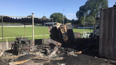 Fire damage at Teesdale Park