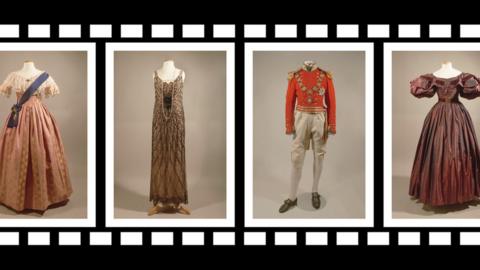 Costumes that are part of the exhibition