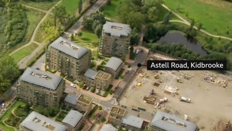 Aerial of Astell Road, Kidbrooke