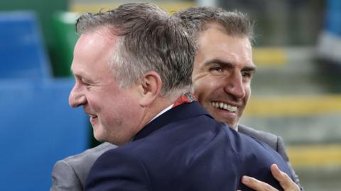 Michael O'Neill and Aaron Hughes