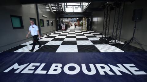 A Melbourne check flag at Australian Grand Prix