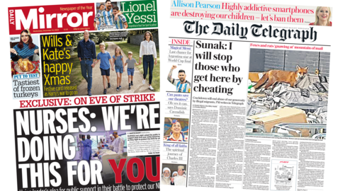 The Mirror and the Daily Telegraph