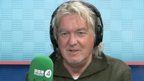 James May in the BBC Radio 4 studio