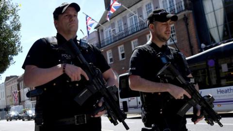 Armed police in Windsor