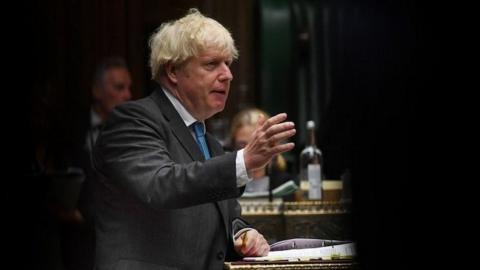 Boris Johnson during Prime Minister's Questions