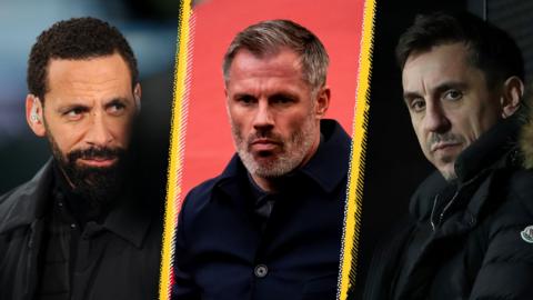 Rio Ferdinand, Jamie Carragher and Gary Neville split pic