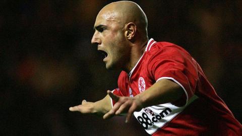 Massimo Maccarone celebrates