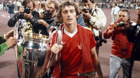 Trevor Francis celebrates after helping Nottingham Forest win the European Cup in 1979