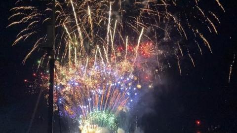 Fireworks in Penzance for Golowan Festival 2022