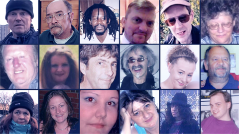 Images of 18 people who have died following interactions with benefits systems