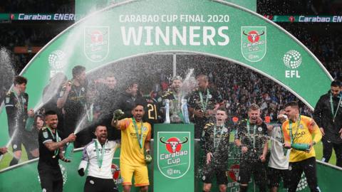 Manchester City lift the 2019-20 Carabao Cup