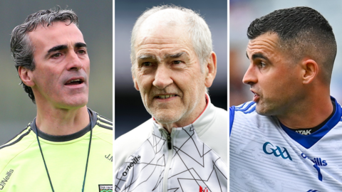 Jim McGuinness, Mickey Harte and Raymond Galligan