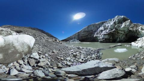 Melting glacier in Austria