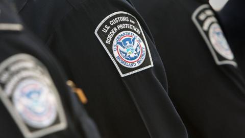 A US customs patrol badge