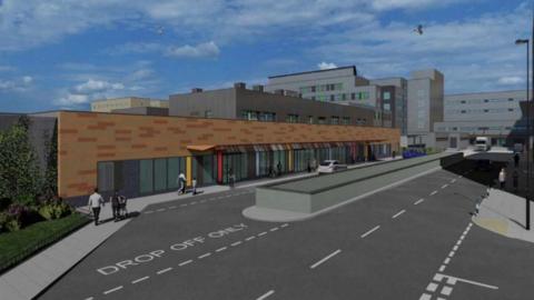 Artist's impression of the new emergency department at Queen Alexandra Hospital in Portsmouth