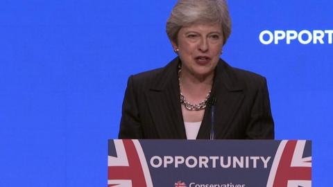 Theresa May at Tory conference