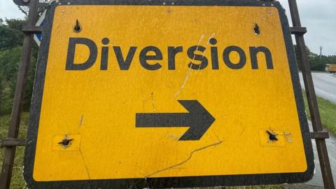 Diversion sign