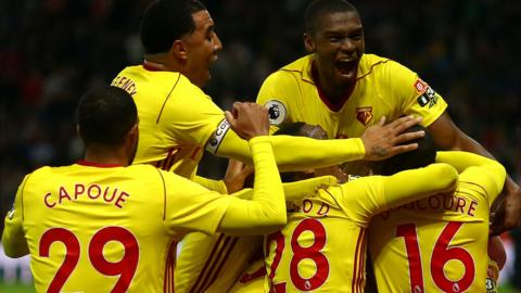 Watford players celebrate